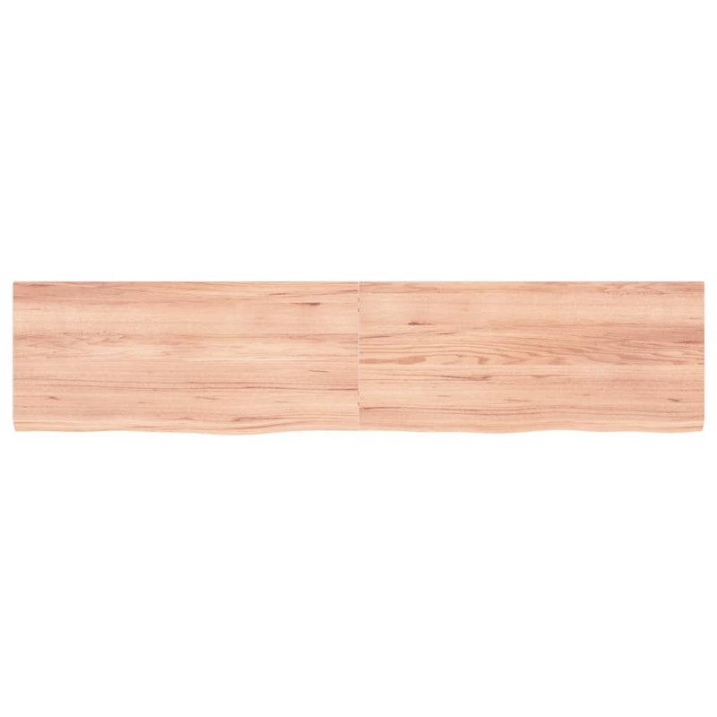 Wall Shelf Light Brown 180x40x4 cm Treated Solid Wood Oak Payday Deals