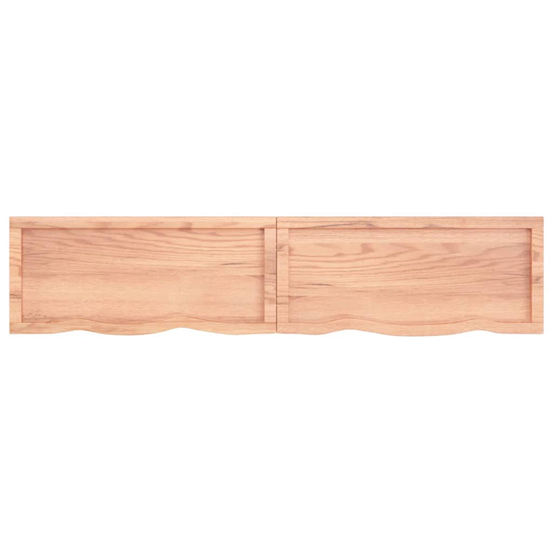 Wall Shelf Light Brown 180x40x4 cm Treated Solid Wood Oak Payday Deals