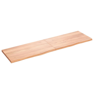 Wall Shelf Light Brown 180x50x4 cm Treated Solid Wood Oak Payday Deals