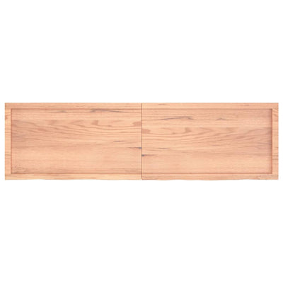 Wall Shelf Light Brown 180x50x4 cm Treated Solid Wood Oak Payday Deals