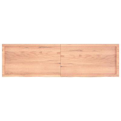 Wall Shelf Light Brown 180x50x6 cm Treated Solid Wood Oak Payday Deals