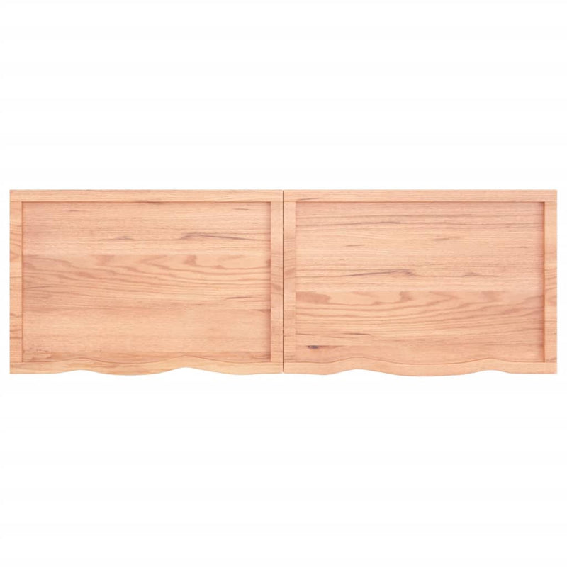Wall Shelf Light Brown 180x60x4 cm Treated Solid Wood Oak Payday Deals