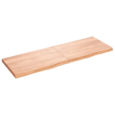Wall Shelf Light Brown 180x60x6 cm Treated Solid Wood Oak Payday Deals