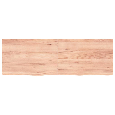 Wall Shelf Light Brown 180x60x6 cm Treated Solid Wood Oak Payday Deals