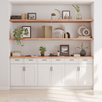 Wall Shelf Light Brown 200x60x(2-4) cm Treated Solid Wood Oak Payday Deals