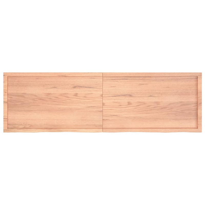Wall Shelf Light Brown 200x60x(2-4) cm Treated Solid Wood Oak Payday Deals