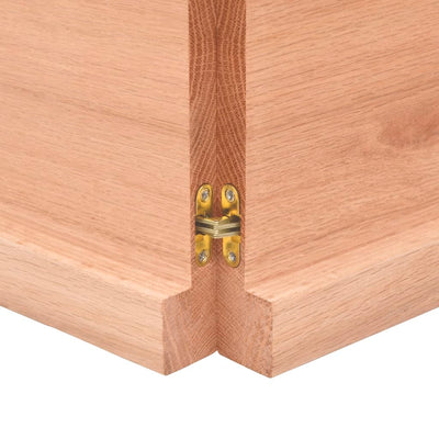 Wall Shelf Light Brown 200x60x(2-4) cm Treated Solid Wood Oak Payday Deals