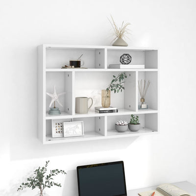 Wall Shelf White 75x16x55 cm Chipboard