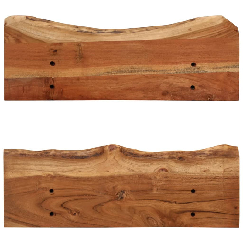 Wall Shelves 2 pcs 60x20x18 cm Solid Acacia Wood Payday Deals