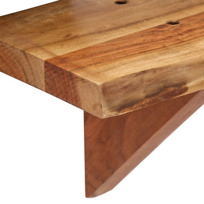 Wall Shelves 2 pcs 60x20x18 cm Solid Acacia Wood Payday Deals