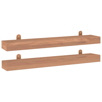 Wall Shelves 2 pcs 90x15x6 cm Solid Wood Teak Payday Deals