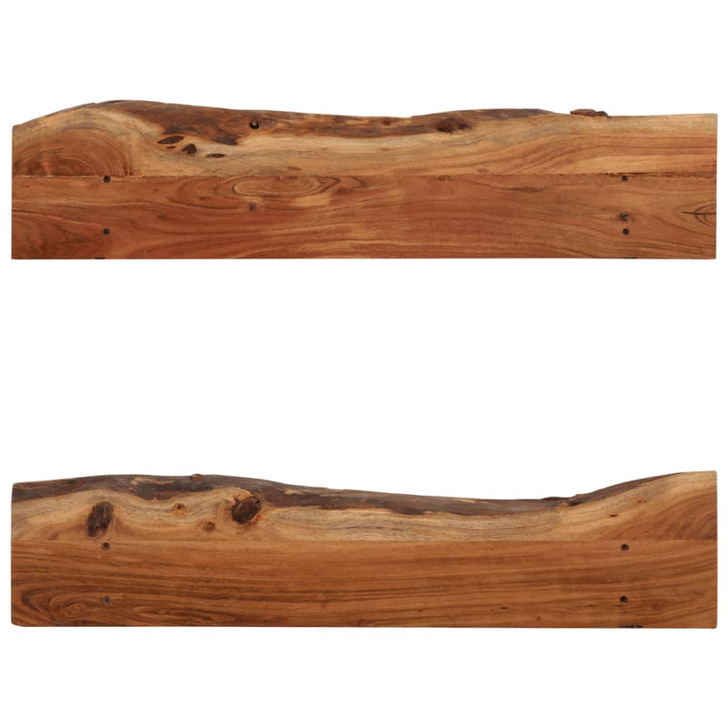 Wall Shelves 2 pcs 90x20x18 cm Solid Acacia Wood Payday Deals