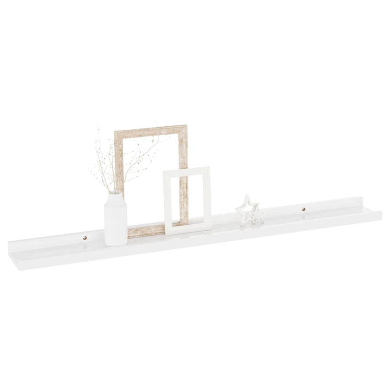 Wall Shelves 2 pcs High Gloss White 80x9x3 cm Payday Deals