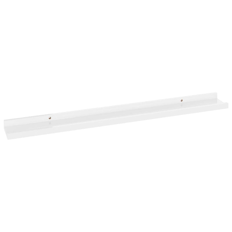 Wall Shelves 2 pcs High Gloss White 80x9x3 cm Payday Deals
