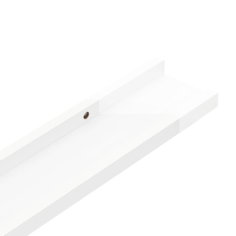Wall Shelves 2 pcs High Gloss White 80x9x3 cm Payday Deals