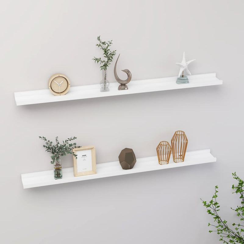 Wall Shelves 2 pcs White 100x9x3 cm Payday Deals