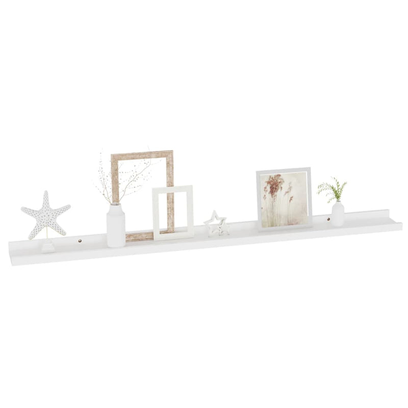 Wall Shelves 2 pcs White 100x9x3 cm Payday Deals