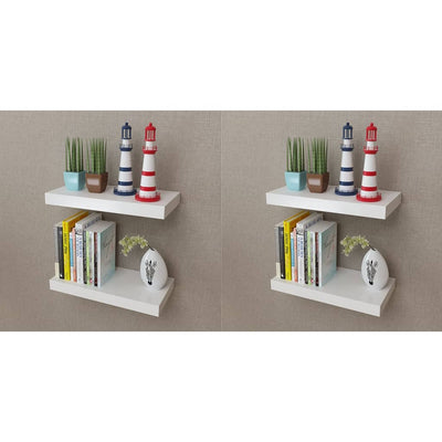 Wall Shelves 4 pcs White 40 cm