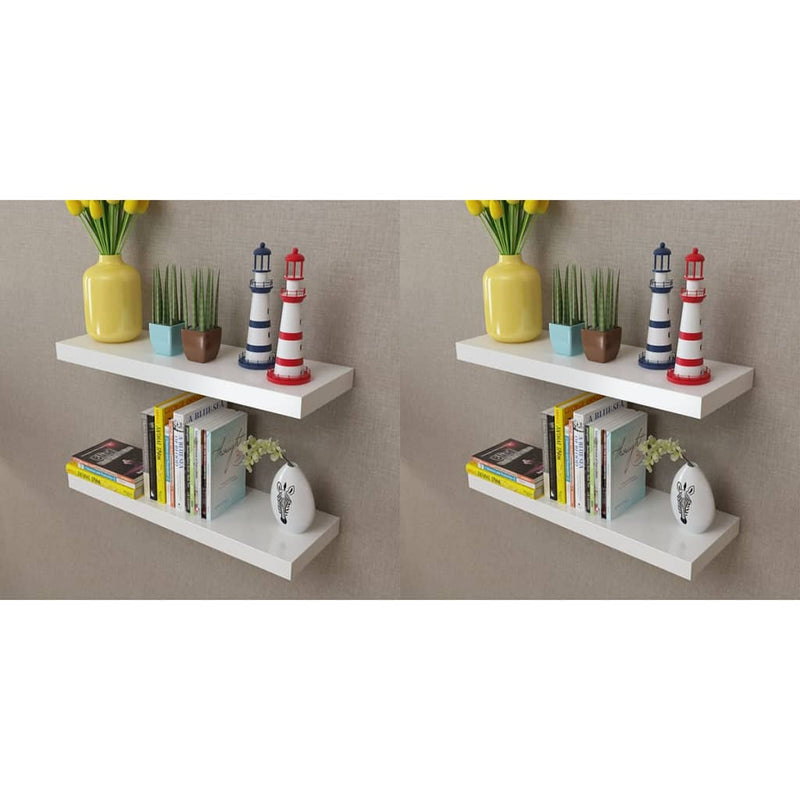 Wall Shelves 4 pcs White 60 cm Payday Deals