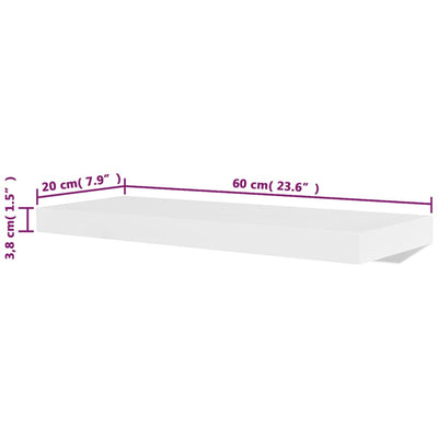 Wall Shelves 4 pcs White 60 cm Payday Deals