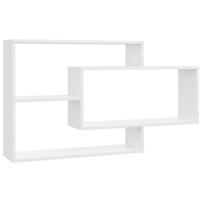 Wall Shelves High Gloss White 104x20x58.5 cm Engineered Wood Payday Deals