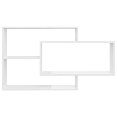 Wall Shelves High Gloss White 104x20x58.5 cm Engineered Wood Payday Deals