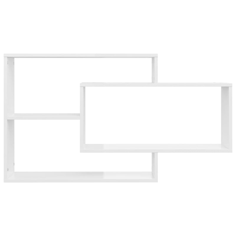 Wall Shelves High Gloss White 104x20x58.5 cm Engineered Wood Payday Deals