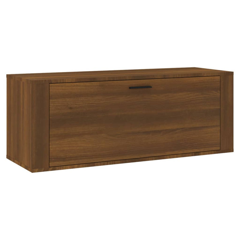 Wall Shoe Cabinet Brown Oak 100x35x38 cm Engineered Wood Payday Deals