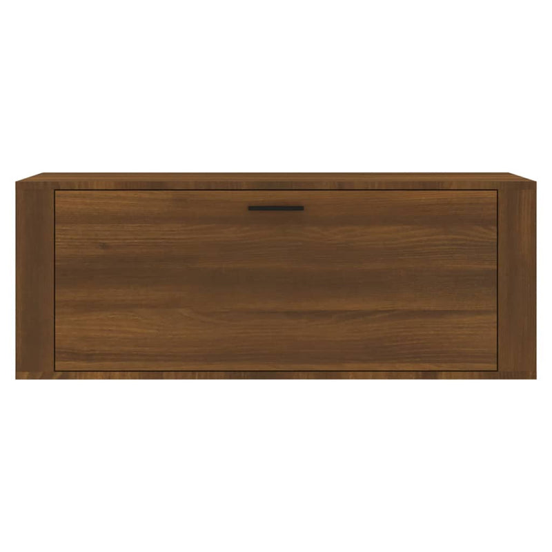 Wall Shoe Cabinet Brown Oak 100x35x38 cm Engineered Wood Payday Deals