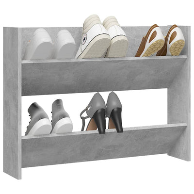 Wall Shoe Cabinet Concrete Grey 80x18x60 cm Engineered Wood Payday Deals