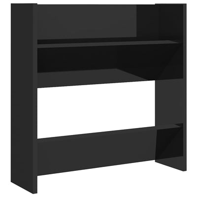 Wall Shoe Cabinets 2 pcs High Gloss Black 60x18x60 cm Engineered Wood Payday Deals