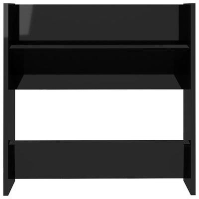 Wall Shoe Cabinets 2 pcs High Gloss Black 60x18x60 cm Engineered Wood Payday Deals