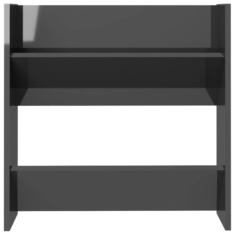 Wall Shoe Cabinets 2 pcs High Gloss Grey 60x18x60 cm Engineered Wood Payday Deals