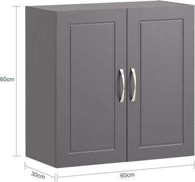 Wall Storage Cabinet Unit Double Doors Payday Deals