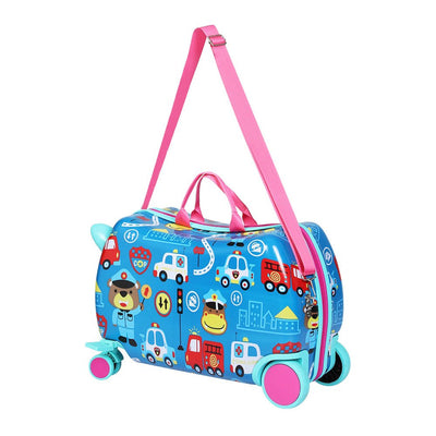 Wanderlite 17" Kids Ride On Luggage Children Suitcase Trolley Travel Car Payday Deals