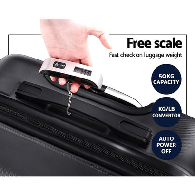 Wanderlite 28" Luggage Travel Suitcase Set Trolley Hard Case Strap Lightweight Payday Deals