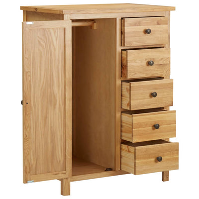 Wardrobe 76x52x105 cm Solid Oak Wood Payday Deals