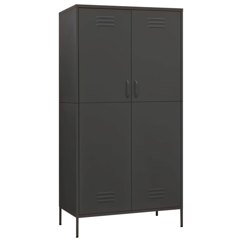 Wardrobe Anthracite 90x50x180 cm Steel Payday Deals