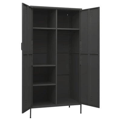 Wardrobe Anthracite 90x50x180 cm Steel Payday Deals