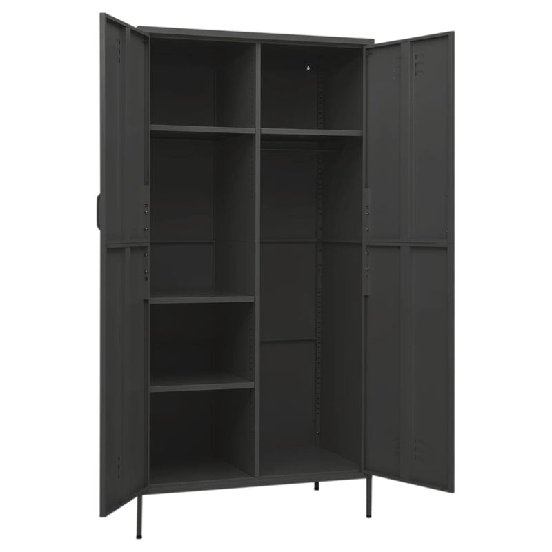 Wardrobe Anthracite 90x50x180 cm Steel Payday Deals