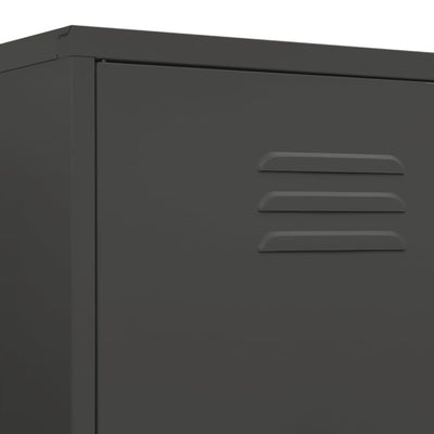 Wardrobe Anthracite 90x50x180 cm Steel Payday Deals
