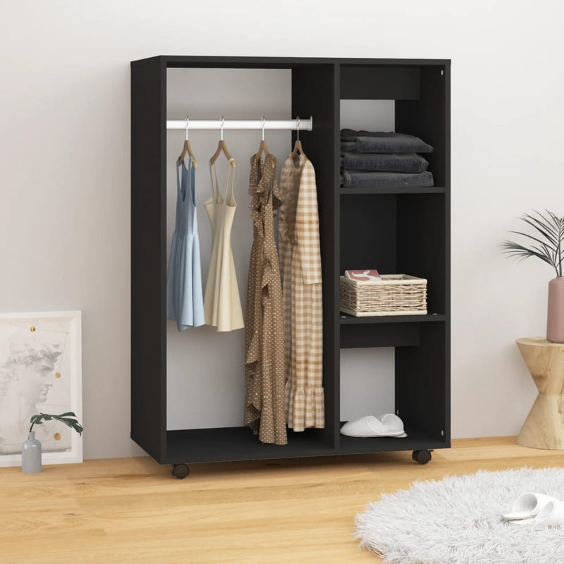 Wardrobe Black 80x40x110 cm Engineered Wood Payday Deals
