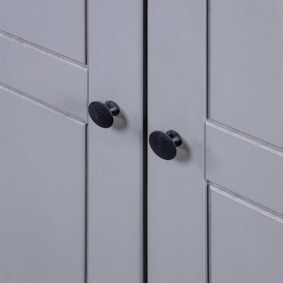 Wardrobe Grey 80x50x171.5 cm Solid Pine Panama Range Payday Deals