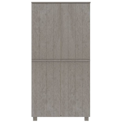 Wardrobe Light Grey 89x50x180 cm Solid Wood Pine Payday Deals