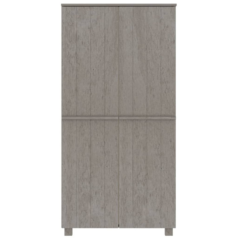 Wardrobe Light Grey 89x50x180 cm Solid Wood Pine Payday Deals