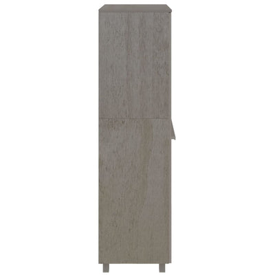 Wardrobe Light Grey 89x50x180 cm Solid Wood Pine Payday Deals