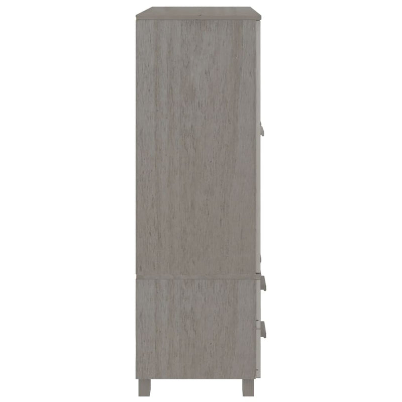 Wardrobe Light Grey 99x45x137 cm Solid Wood Pine Payday Deals