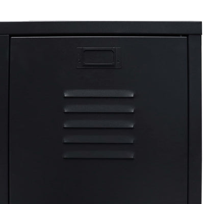 Wardrobe Metal Industrial Style 67x35x107 cm Black Payday Deals
