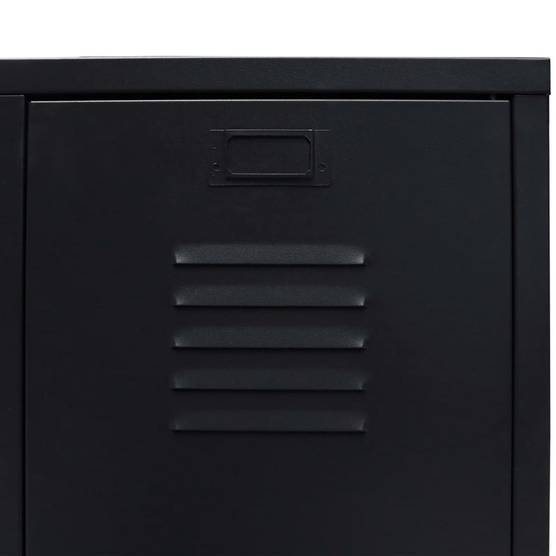 Wardrobe Metal Industrial Style 67x35x107 cm Black Payday Deals