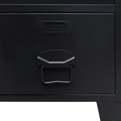 Wardrobe Metal Industrial Style 67x35x107 cm Black Payday Deals